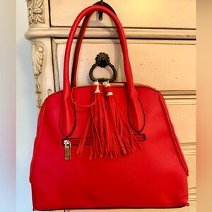🍒 Red Tassel Women's Handbag